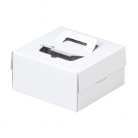【直送品】 ヤマニパッケージ ケーキ箱　デコホワイト 6号　CLトレー付 DE－9 100セット/箱（ご注文単位1箱）