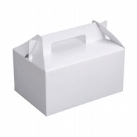 ヤマニパッケージ ケーキ箱　ショートホワイト ＃8 DE－19 50枚/束（ご注文単位4束）【直送品】