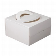 【直送品】 ヤマニパッケージ ケーキ箱　エコデコ 6号　トレーなし DE－55 10枚/包（ご注文単位10包）