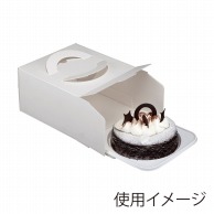 【直送品】 ヤマニパッケージ ケーキ箱　エコデコ 6号　CLトレー付 DE－55B 100セット/箱（ご注文単位1箱）