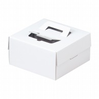 【直送品】 ヤマニパッケージ ケーキ箱　デコホワイト 4号　CLトレー付 DE－70 200セット/箱（ご注文単位1箱）
