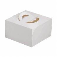 ヤマニパッケージ ケーキ箱　エコデコ150 6号　トレーなし DE－80 10枚/包（ご注文単位10包）【直送品】
