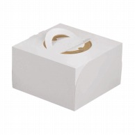 >【直送品】 ヤマニパッケージ ケーキ箱　エコデコ150 7号　トレーなし DE－81 10枚/包（ご注文単位10包）