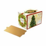 >【直送品】 ヤマニパッケージ ケーキ箱　ノエル　クリスマスツリー  DE－166 100セット/箱（ご注文単位1箱）