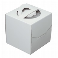 【直送品】 ヤマニパッケージ ケーキ箱　デコホワイト200 5号 DE－195 30枚/箱（ご注文単位1箱）