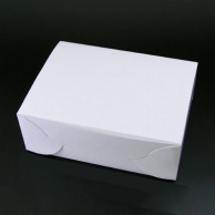 >【直送品】cotta ケーキ箱　ホワイトショートケース　NO．8  1381 50枚/束（ご注文単位1束）