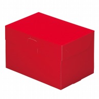 【直送品】cotta ケーキ箱　ロックBOX　105 5×5 76430　レッド 10枚/束（ご注文単位1束）