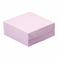 >【直送品】cotta ケーキ箱ロックBOX65　トレーなし 160角 76472　ピンク 50枚/束（ご注文単位1束）