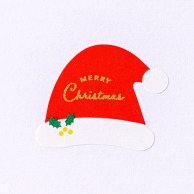 >【直送品】 クリスマスシール　サンタの帽子　mini　10片  97386 10冊/束（ご注文単位1束）