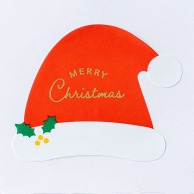 >【直送品】 クリスマスシール　サンタの帽子N　10片  98532 10冊/束（ご注文単位1束）