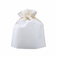 【直送品】㈱三和 不織布　巾着  SW2528－1　ホワイト 50枚/袋（ご注文単位1袋）