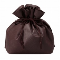 【直送品】㈱三和 不織布　パッケージ用巾着  3023－36　チョコレート 100枚/袋（ご注文単位1袋）