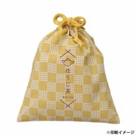 オリジナル印刷】コットン巾着片面1色印刷 大 麻の葉柄3色青海波