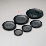 マイン メラミン食器　丸皿　黒 φ24 M11－124 5枚/束（ご注文単位1束）【直送品】