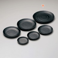 マイン メラミン食器　丸皿　黒 φ28 M11－185 5枚/束（ご注文単位1束）【直送品】