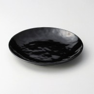 >【直送品】 マイン メラミン食器　大皿　黒 φ26 M11－371 1枚（ご注文単位1枚）