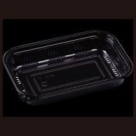 >【直送品】 エフピコ 寿司容器　本体 MSD－IC－515 黒 50枚/袋（ご注文単位9）