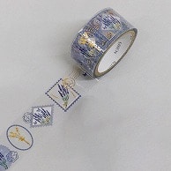 【直送品】 カミイソ産商 SAIEN　クリアテープ　Stamp　story ラベンダー HR－1013 1巻（ご注文単位1巻）