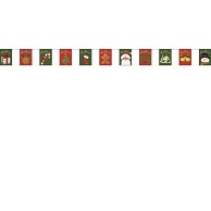 【直送品】 P・O・Pプロダクツ 連続旗　11連  40190　クリスマス　キャライラスト 1枚（ご注文単位1枚）