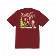 【直送品】 P・O・Pプロダクツ メッセージTシャツ　赤　フルカラー L 64778　XmasFair赤 1枚（ご注文単位1枚）
