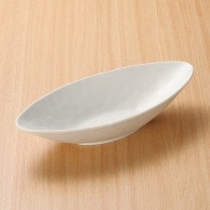 山万 白水晶　舟型カレー鉢  02912－109 1個（ご注文単位1個）【直送品】