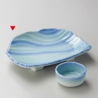 山万 青地流水彫　刺身鉢  04125-179 1個（ご注文単位1個）【直送品】