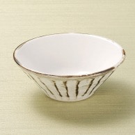 山万 錆粉引しのぎ深鉢　中  11214－409 1個（ご注文単位1個）【直送品】