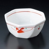 【直送品】山万 赤紅小花八　角小鉢　大  11301－549 1個（ご注文単位1個）