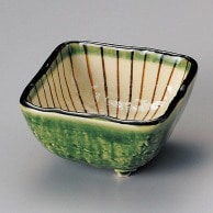 山万 織部内筋三ツ足角鉢　小  11811－579 1個（ご注文単位1個）【直送品】