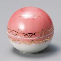 山万 武蔵野　ピンク　丸型蓋付珍味  12918－559 1個（ご注文単位1個）【直送品】