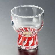 【直送品】山万 古紋　赤珍味　ガラス製  13038－139 1個（ご注文単位1個）