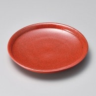 【直送品】山万 赤柚子　丸尺皿  18410－259 1個（ご注文単位1個）