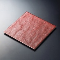 山万 紅柚子天目岩肌　27cm　正角皿  19110－149 1個（ご注文単位1個）【直送品】