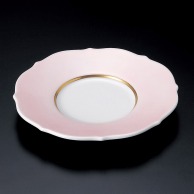 山万 ピンクリム皿　前菜皿  22902－149 1個（ご注文単位1個）【直送品】