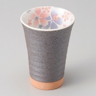 山万 粉引　舞桜　フリーカップ　紫  35020－279 1個（ご注文単位1個）【直送品】