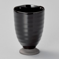 山万 黒釉　高台フリーカップ  35021－139 1個（ご注文単位1個）【直送品】