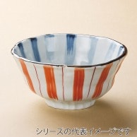 山万 赤絵　十草変型　6寸丼  40615－259 1個（ご注文単位1個）【直送品】