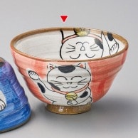 山万 粉引　ねこ赤茶碗  44122－199 1個（ご注文単位1個）【直送品】