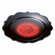 山万 Ryoka（稜花）　黒紅18．5cm皿  50258－139 1個（ご注文単位1個）【直送品】