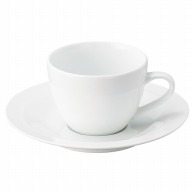 山万 白磁　強化モダンクリフ　紅茶碗皿  67520－409 1個（ご注文単位1個）【直送品】