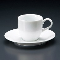 >【直送品】山万 白磁　ビエラコーヒー碗皿  71439－409 1個（ご注文単位1個）