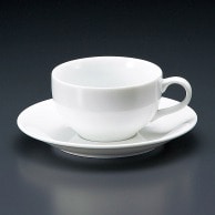 >【直送品】山万 白磁　ビエラ紅茶碗皿  71442－409 1個（ご注文単位1個）