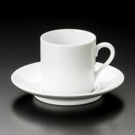>【直送品】山万 白磁　ロマンコーヒー碗皿  71475－409 1個（ご注文単位1個）