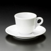 【直送品】山万 白磁　ジェノバ　エスプレッソ碗皿  71512－409 1個（ご注文単位1個）