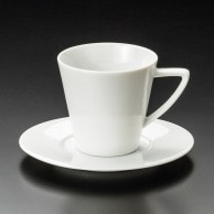 【直送品】山万 シルビア　ホワイトコーヒー碗皿  71745－409 1個（ご注文単位1個）