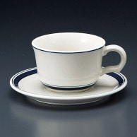 山万 ネイビーボーダー　紅茶碗皿  71912－409 1個（ご注文単位1個）【直送品】