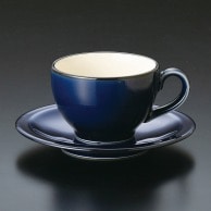山万 Black　Rust　ネイビー　コーヒー碗皿  71978－279 1個（ご注文単位1個）【直送品】