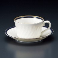 >【直送品】山万 NB　ブルー紅茶碗皿  72033－449 1個（ご注文単位1個）