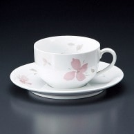 【直送品】山万 ピンクフラワーDC　紅茶碗皿  72115－479 1個（ご注文単位1個）