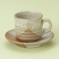 【直送品】山万 信楽焼　掛分け　切立コーヒー碗皿  72248－669 1個（ご注文単位1個）